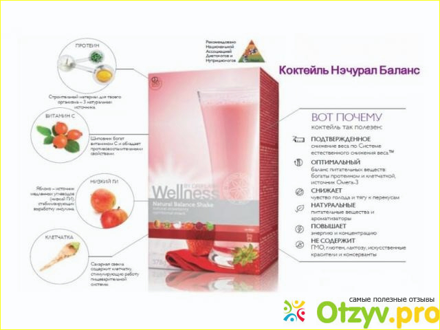 Коктейль для похудения Oriflame Wellness Natural Balance фото1