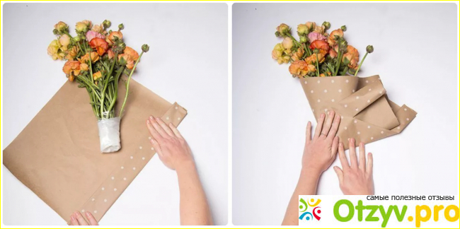 Как упаковать цветы в крафт-бумагу: подробные инструкции и лучшие идеи фото4