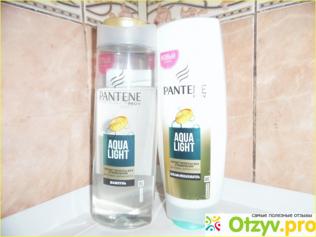 Отзыв о Шампунь и бальзам ополаскиватель Pantene Pro-V Aqua Light