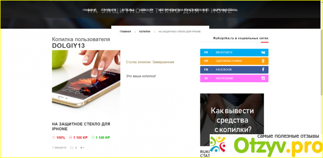 Отзыв о Обзор проекта RuKopilka.ru
