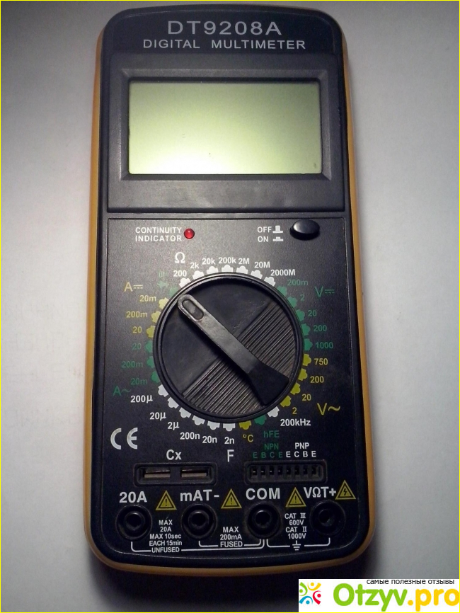 Отзыв о Цифровой мультиметр (тестер) Digital multimeter DT-9208A