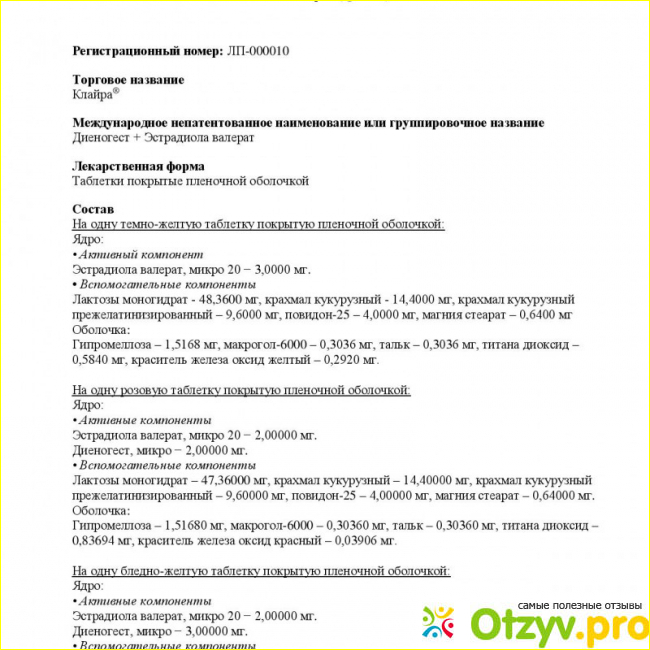 1) Все, что мне известно о препарате Клайра.