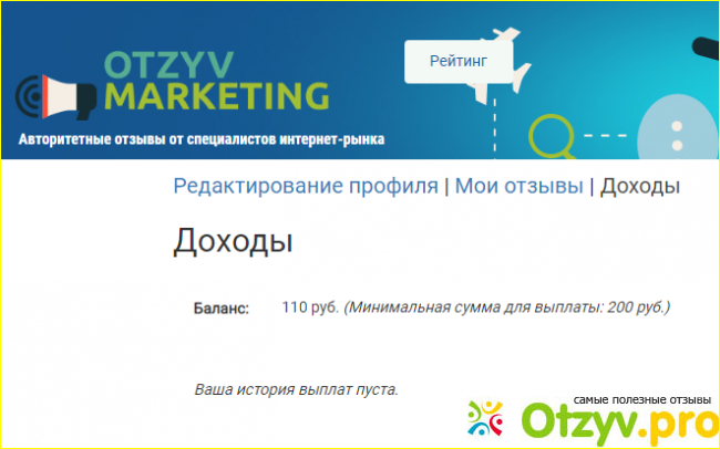 Отзыв о Otzyvmarketing.ru