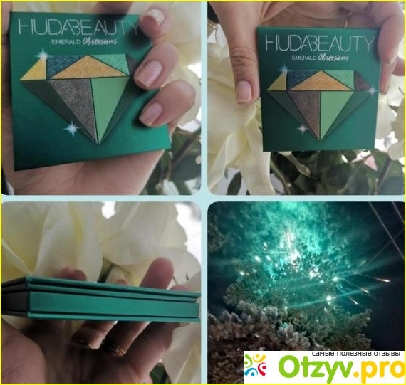 Палетка теней для век Huda Beauty Emerald Obsessions фото3