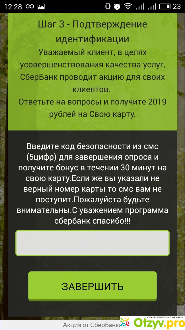 Предложение получить 2019 рублей от Спасибо Сбербанка фото3