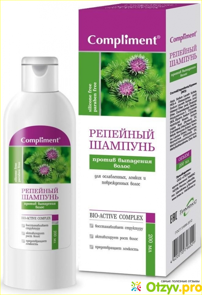Репейный шампунь Compliment. 