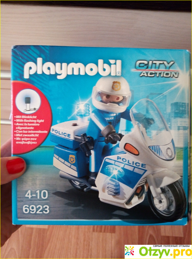 Игрушка playmobil city action полицейский на мотоцикле фото1