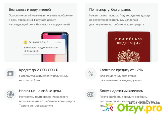 Отзыв о Потребительский кредит тинькофф банк отзывы