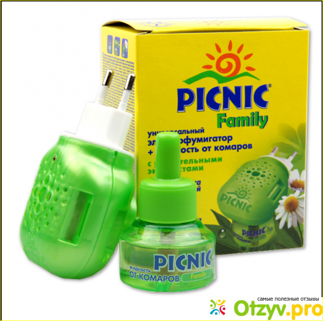 Отзыв о Комплект от комаров электрофумигатор + жидкость Picnic Family 45 ночей
