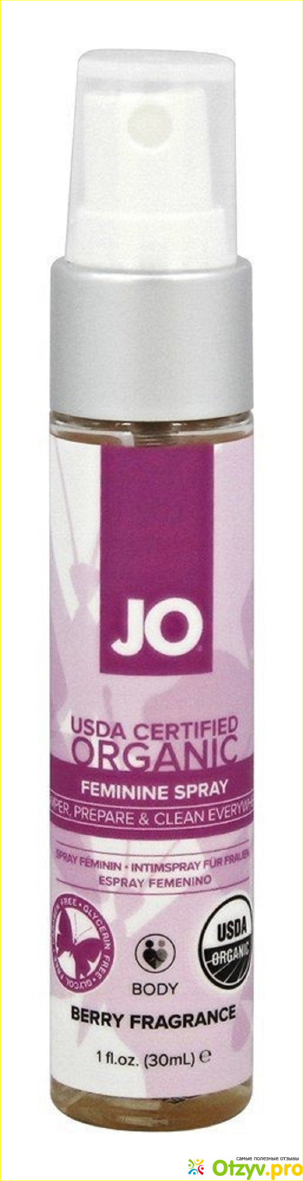 Спрей для интимной гигиены System JO USDA ORGANIC - FEMININE SPRAY - BERRY BODY