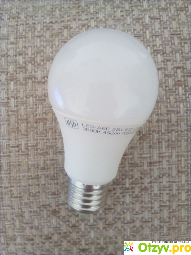 Лампа светодиодная LED-A60 фото2