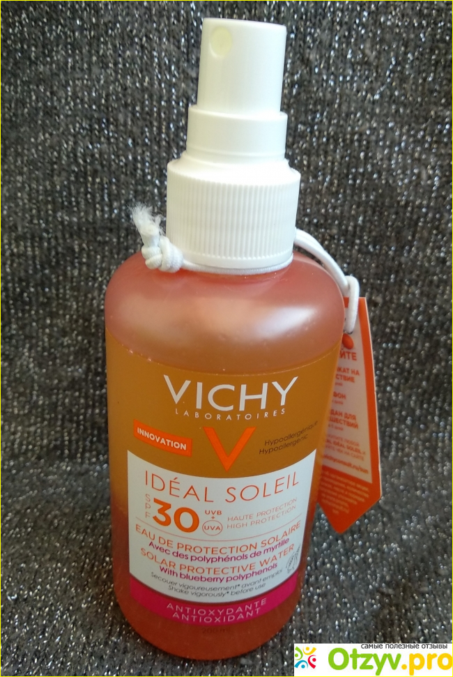 Отзыв о Солнцезащитный двухфазный спрей Vichy IDEAL SOLEIL с антиоксидантами SPF30