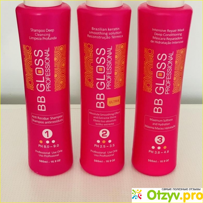 Кератиновое выпрямление волос с Bb gloss