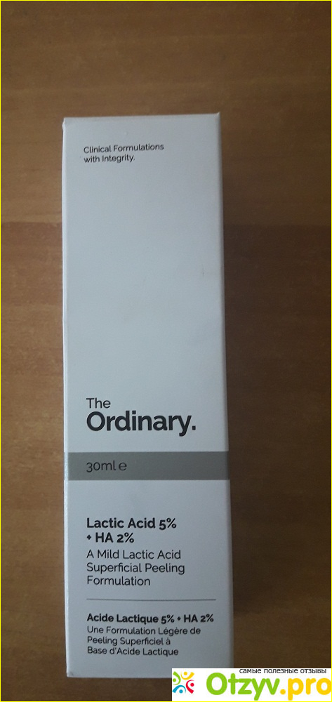 Отзыв о Сыворотка с молочной кислотой The Ordinary Lactic Acid 5% + HA 2%