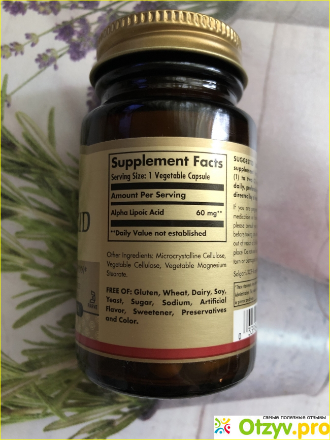 Solgar Alpha Lipoic Acid 60Mg фото2