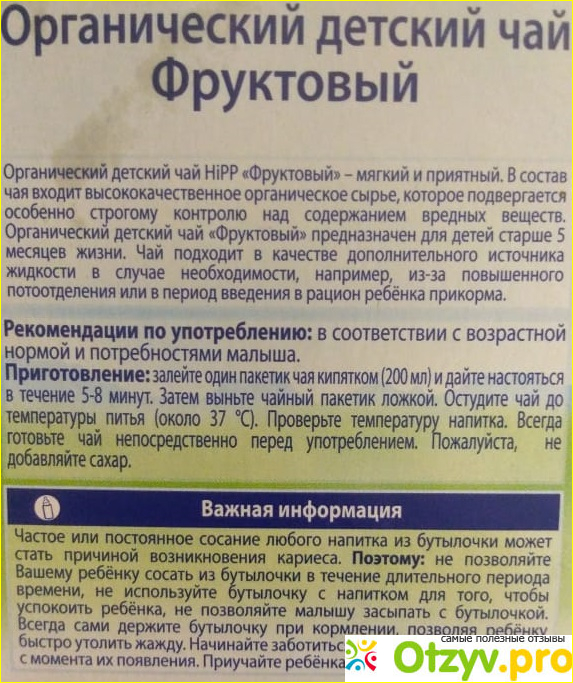 Чай HIPP ORGANIC Фруктовый фото1