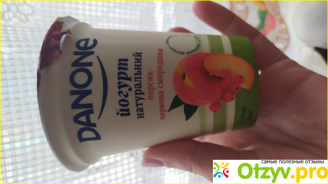 Отзыв о Йогурт натуральный Danone Персик и красная смородина 2,5%