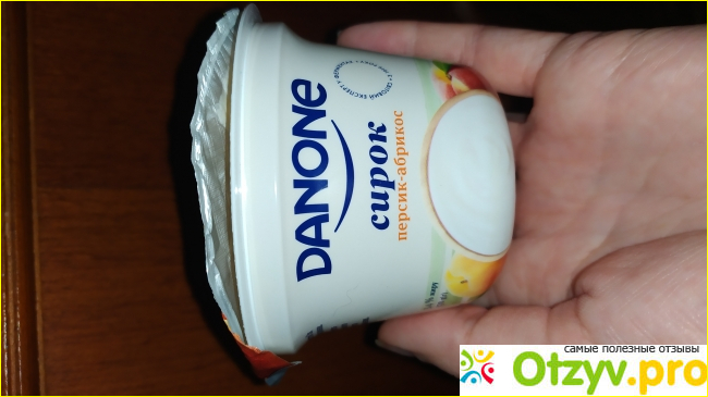 Сырок Danone с наполнителем Персик-абрикос фото1