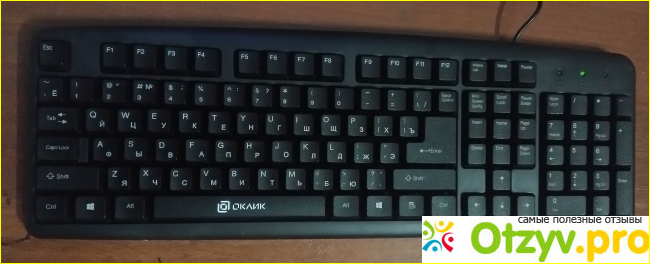 Клавиатура проводная Oklick 100M Black фото3