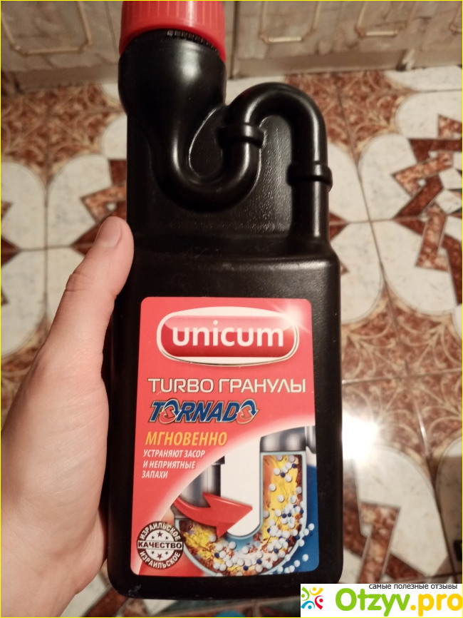 Средство для удаления засоров Unicum Turbo гранулы Tornado фото3