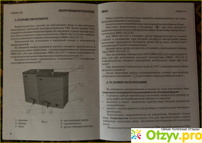 Водонагреватель ЭЛВИН ЭВБО-20/1,25 фото4