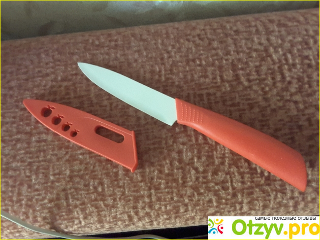 Нож керамический Fix Price Kitchen с чехлом фото2