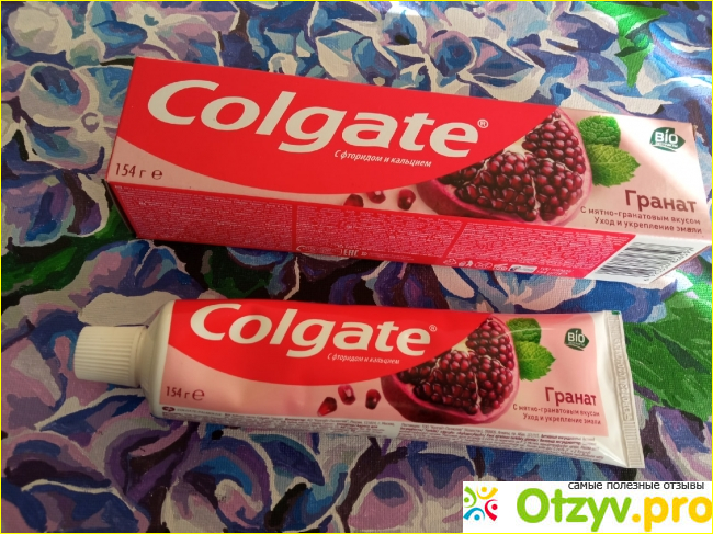 Отзыв о Зубная паста Colgate Гранат с фторидом и кальцием Уход и укрепление эмали с мятно-гранатовым вкусом