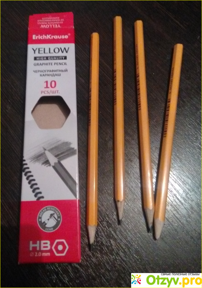 Отзыв о Чернографитный карандаш ErichKrause Yellow