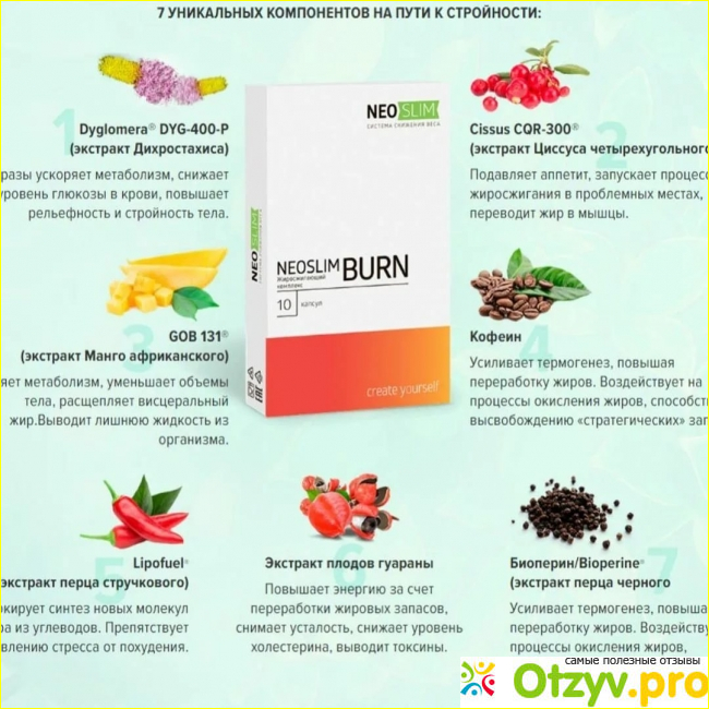 Биологически активная добавка Neoslim burn.