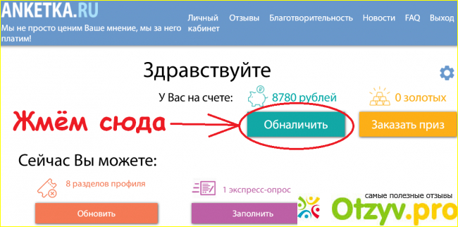 Отзыв о Анкета ру отзывы