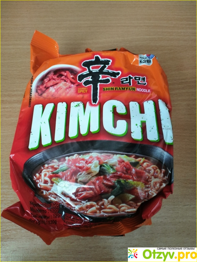 Лапша быстрого приготовления Кимчи Рамен Nongshim, пачка 120 г фото1