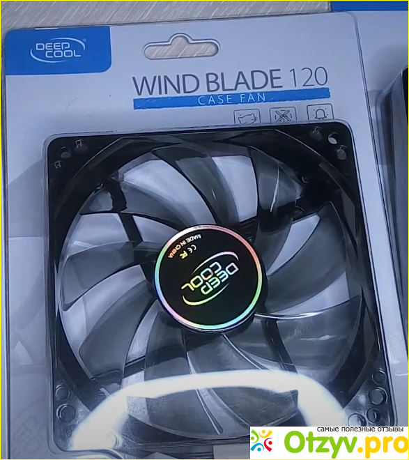 Отзыв о Вентилятор для корпуса Deepcool WIND BLADE 120, черный/синяя подсветка