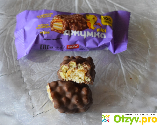Хрустящие вафли с мягкой карамелью и воздушной кукурузой "Джумка" KDV фото2