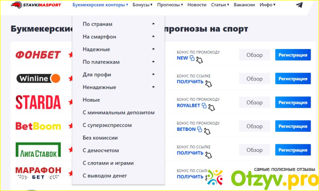 Отзыв о Stavkinasport.ru