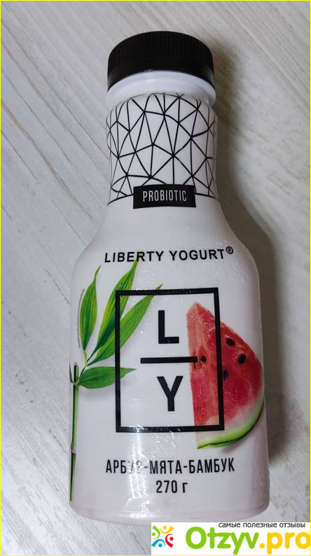 Отзыв о Йогурт питьевой Liberty yogurt Арбуз-Мята-Бамбук 1,5%