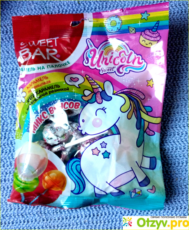 Отзыв о Карамель на палочке Unicorn Sweet Bar (микс вкусов)