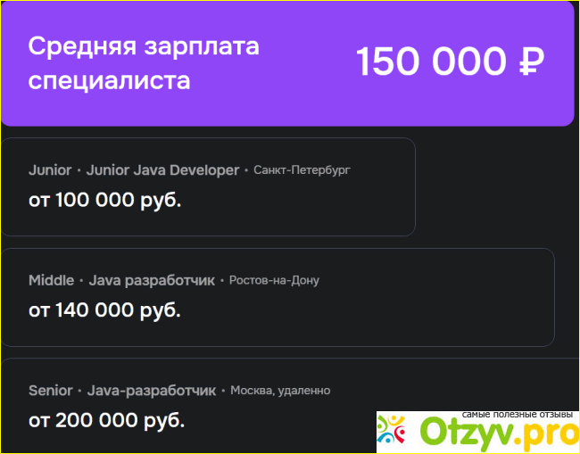 Отзыв по курсу Программист Java от Geekbrains фото3