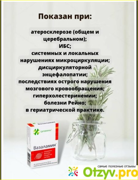 Отзыв о Вазаламин отзывы пациентов принимавших препарат цена