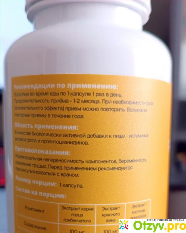 Данные о препарате «Ресвератрол»