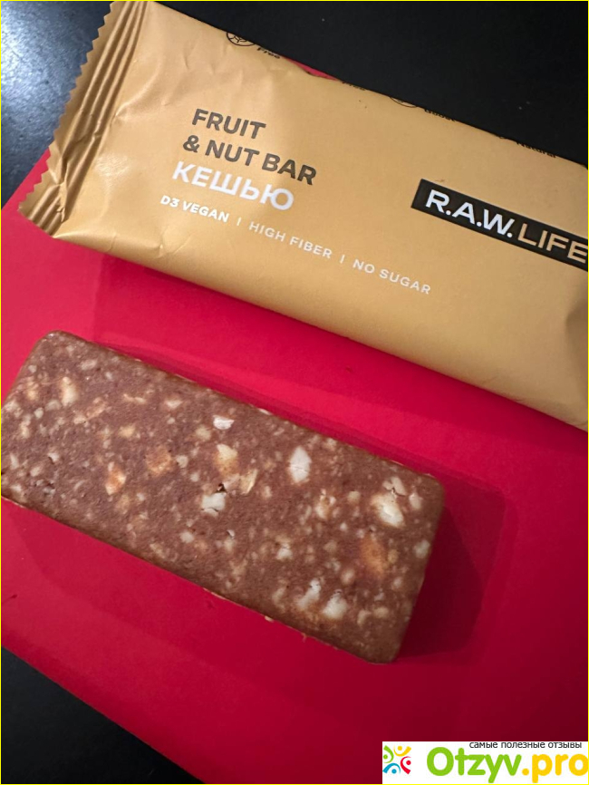 Отзыв о Фруктово-ореховый батончик R.A.W. LIFE кешью