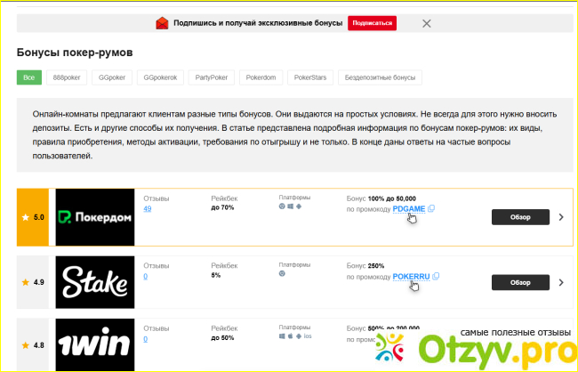 Отзыв о Pokeronlinerus.biz